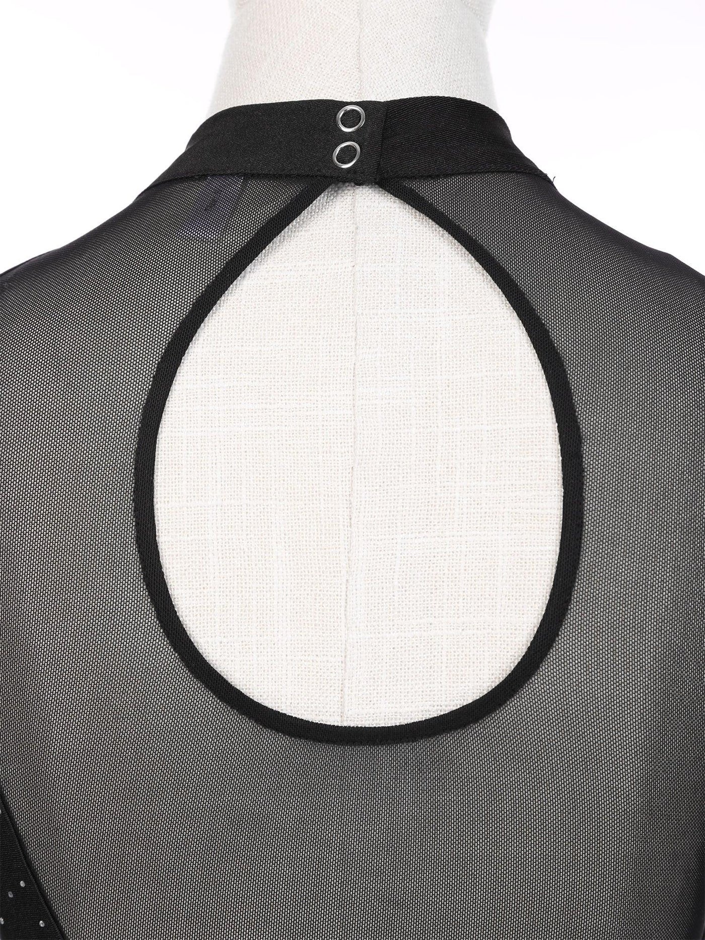 Women Modern Lyrical Dress Camisole Dance Costume Ballet Asymmetric High-Low Mesh Skirted Sleeveless Leotard Gymnastic Dancewear