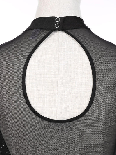 Women Modern Lyrical Dress Camisole Dance Costume Ballet Asymmetric High-Low Mesh Skirted Sleeveless Leotard Gymnastic Dancewear