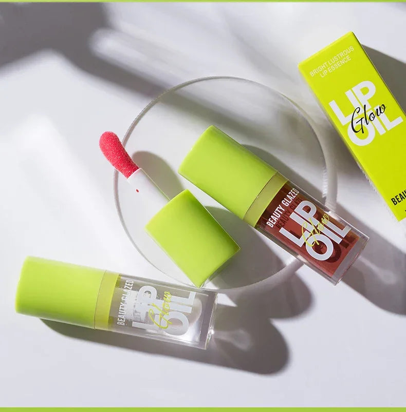 Beauty Glazed Rare Bright Lustrous Lip Essence Moisturizing Shine Shimmer Plumping Lip Tint  Care Oil Gloss for Lip Enhancement