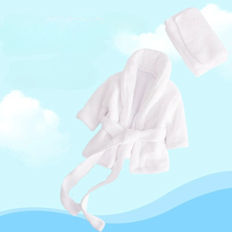 Newborn Photography Bathrobe Baby Bathing Pajamas Photo Studio Photography Clothing Baby Thickened Coral Velvet Bathrobe Pajamas