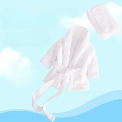 Newborn Photography Bathrobe Baby Bathing Pajamas Photo Studio Photography Clothing Baby Thickened Coral Velvet Bathrobe Pajamas