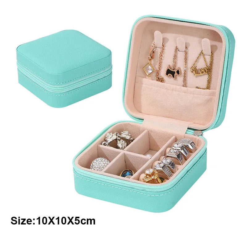 Travel Jewelry Case Mini Portable Jewelry Travel Boxes Small Jewelry Organizer for Rings Earrings Pendants