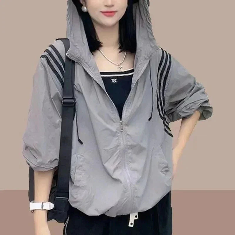 Loose Ultraviolet-Proof Sunscreen Clothing Jacket For Women