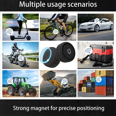 Sleek black Ultra Magnetic AirTag holder with waterproof rubber coating