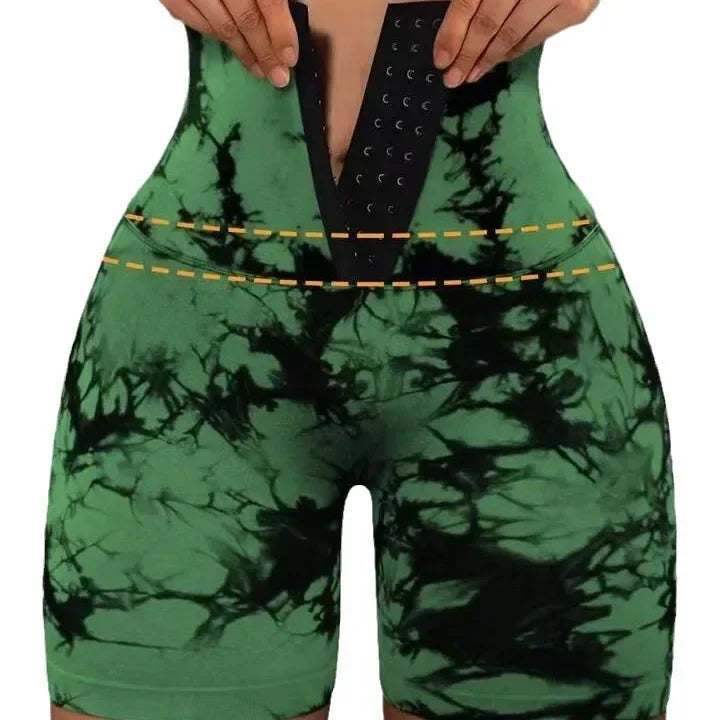 Women Tie Dye Leggings Seamless Knit