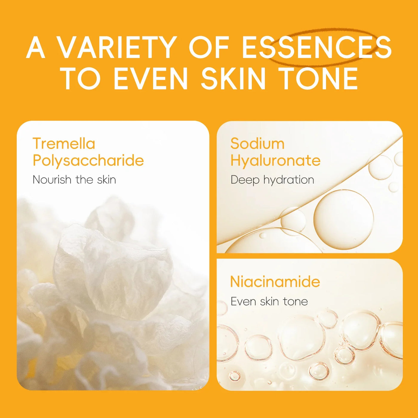 Vitamin C Skincare Set 3 Piece Serum Eye Cream Face Moisturizer Hydrating Firming Brightening Facial Care