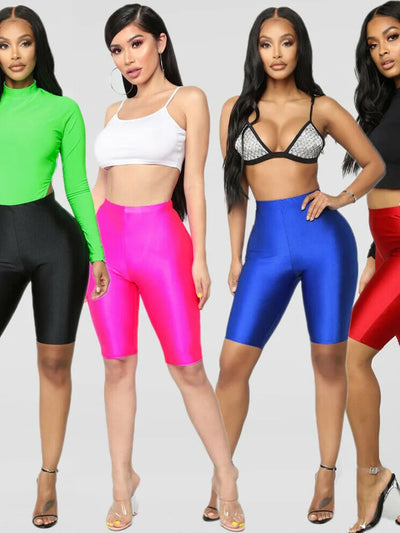 Women Cycling Shorts Dancing Gym Biker Slim Active Sports Solid Sexy Skinny 2024 New Summer