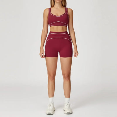 Seamless Yoga Set Sports Fitness Peach Beauty Leggings for Women