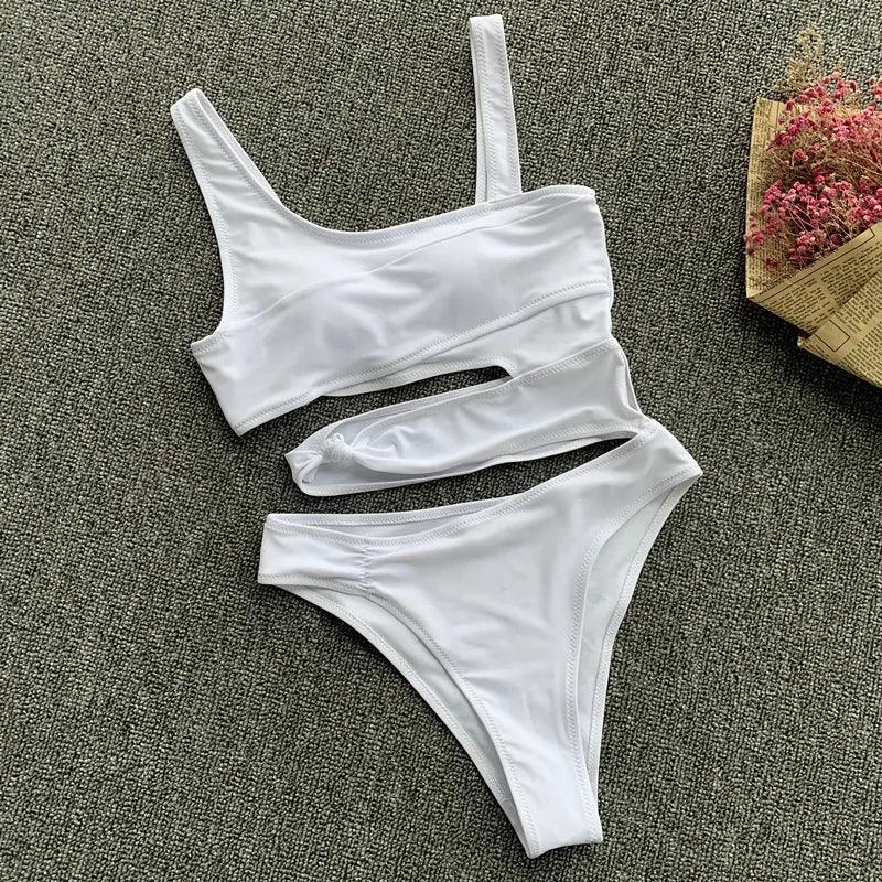 Custom LOGO new one-piece swimsuit one-piece bikini women's hollow swimsuit