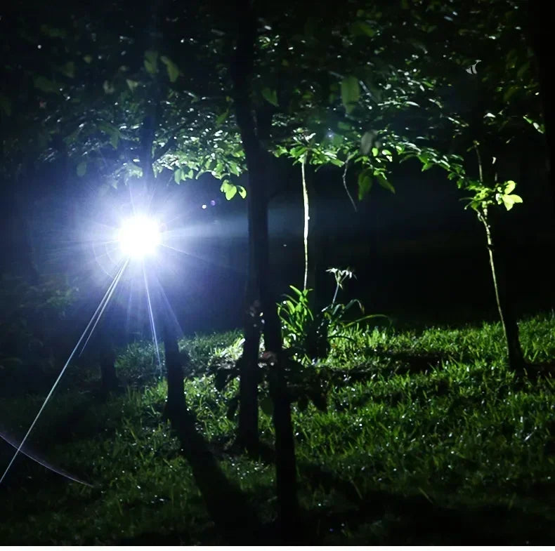 Powerful LED Headlamp Rechargeable Telescopic Zoomable Headlight Outdoor Waterproof Work Head Lamp High Lumen Head Torch