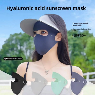 Women Full Face UV Protection Mask 3D Ice Silk Sunscreen Breathable Lightweight Summer Outdoor Sports Comfort Fit mask for men