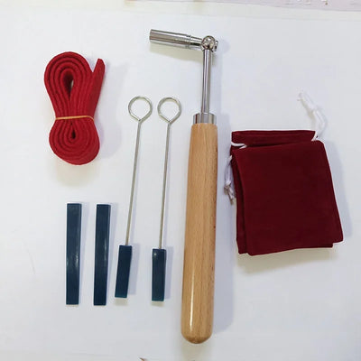 Professional Piano Tuning Kit Portable Piano Tuner Tuner with Tuning Hammer and Silence Kit for All Upright and Grand Pianos