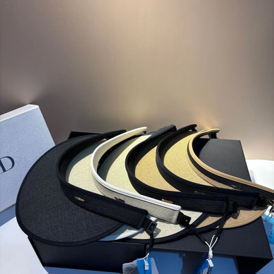 Luxury Panama Sunscreen Sun Hats for Women Big Brim Straw Hat UV Protection Adjustable Sports Summer Tennis Golf Empty Top Hat