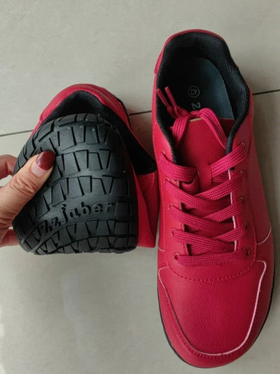 ZZFABER Leather Barefoot Shoes Soft Minimalist Sneakers for Women Men Casual Shoes Unisex Sneakers