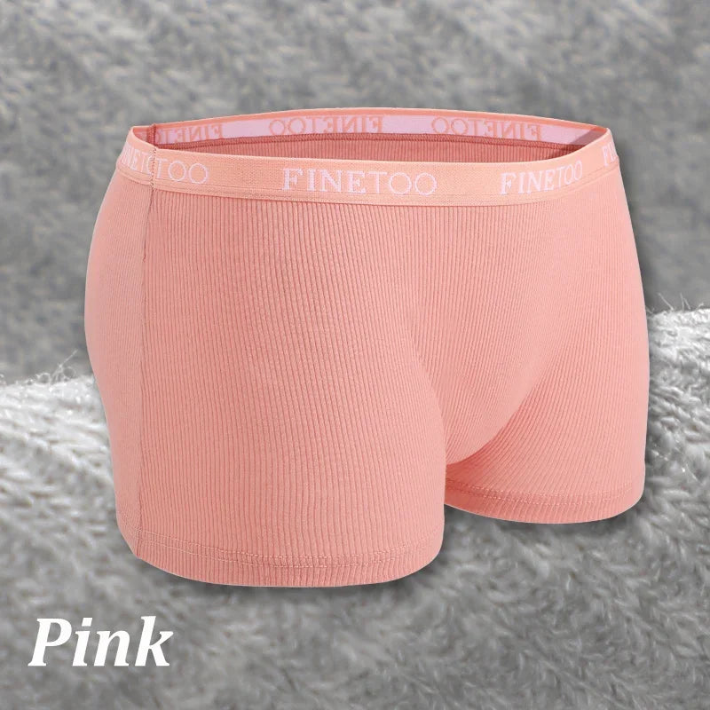 Cotton Boxers Shorts  For Women Sexy Low Rise Panties Female Solid Color Breathable Underwear High Elastic Intimates Lingerie