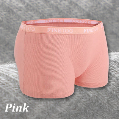 Cotton Boxers Shorts  For Women Sexy Low Rise Panties Female Solid Color Breathable Underwear High Elastic Intimates Lingerie