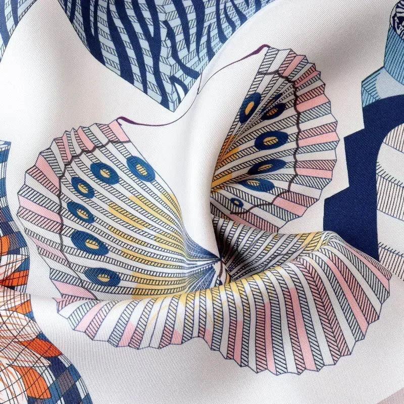 100% real silk scarf square head scarves hijab for hair wrapping 90cm