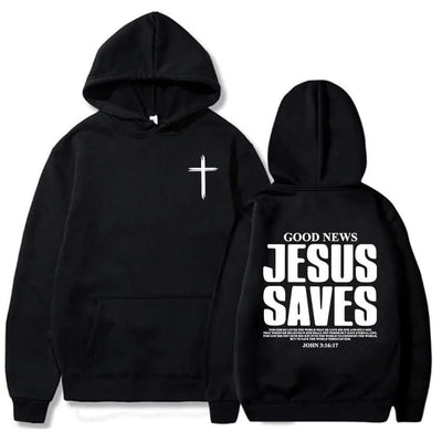 Jesus Saves John 3:16:17 Hoodies Christian Bible Verse Sweatshirts Men Women