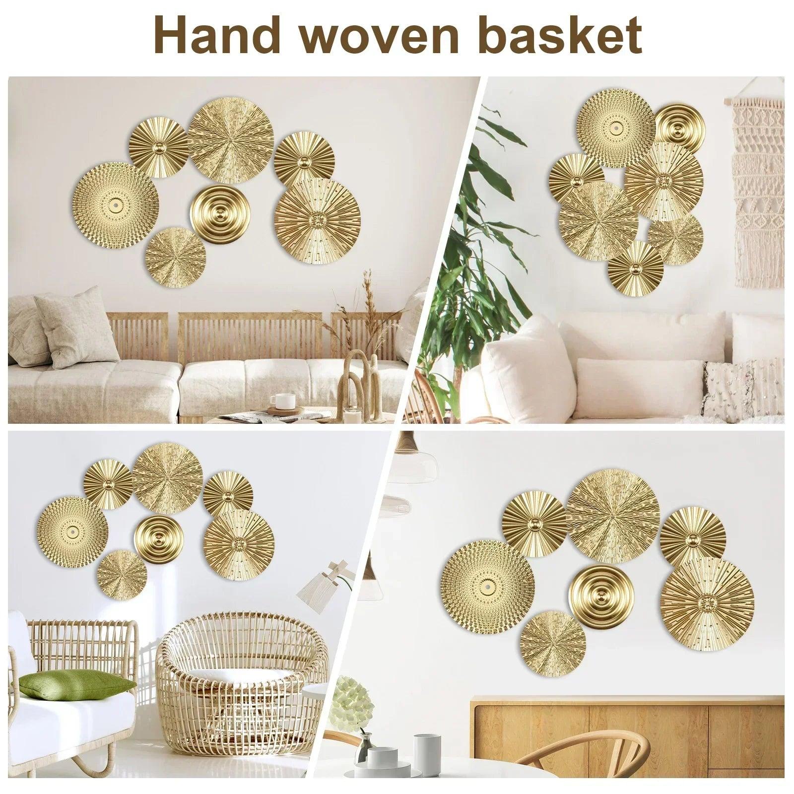 Gold wall decor metal art minimalist decoration hangable home exquisite hanging