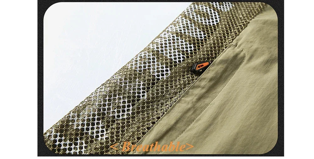 Summer Men's Work Vest Leisure outdoor Men Breathable Mesh Sports Waistcoat Man Photography Fishing Sleeveless Jackets Clothing