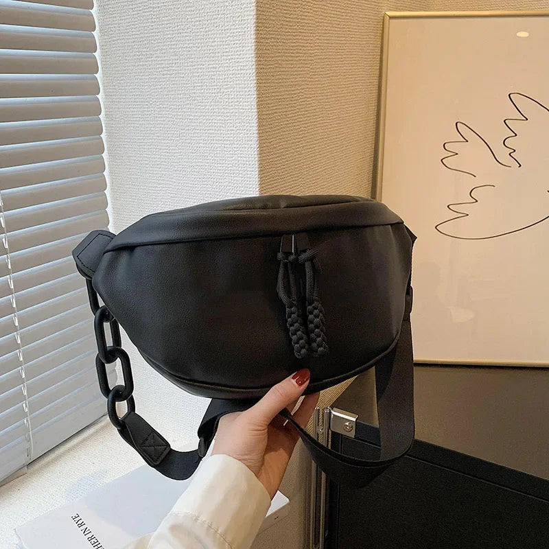 Designer Woman Waist Bag Quality Soft Leather Fanny Pack Purse Fashion Brand Ladies Belt Bag Luxury Shoulder Crossbody Chest Bag