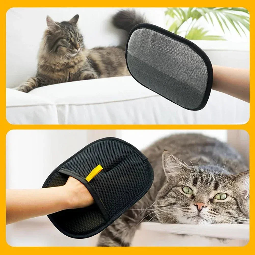 Pet Grooming Gloves Static Dedusting Brush Pet's Hair Remover Brush Removing Dog Cat Hair From Sofa Carpet Clothes Pet Supply