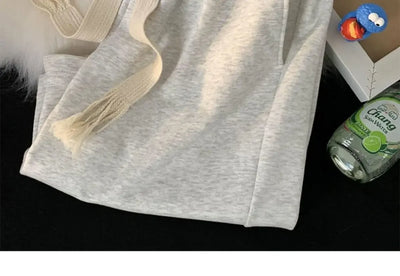 Solid Color Wide-leg Pants for Men New in Summer 2025 Loose and Versatile Sporty Mid-length Shorts Trendy