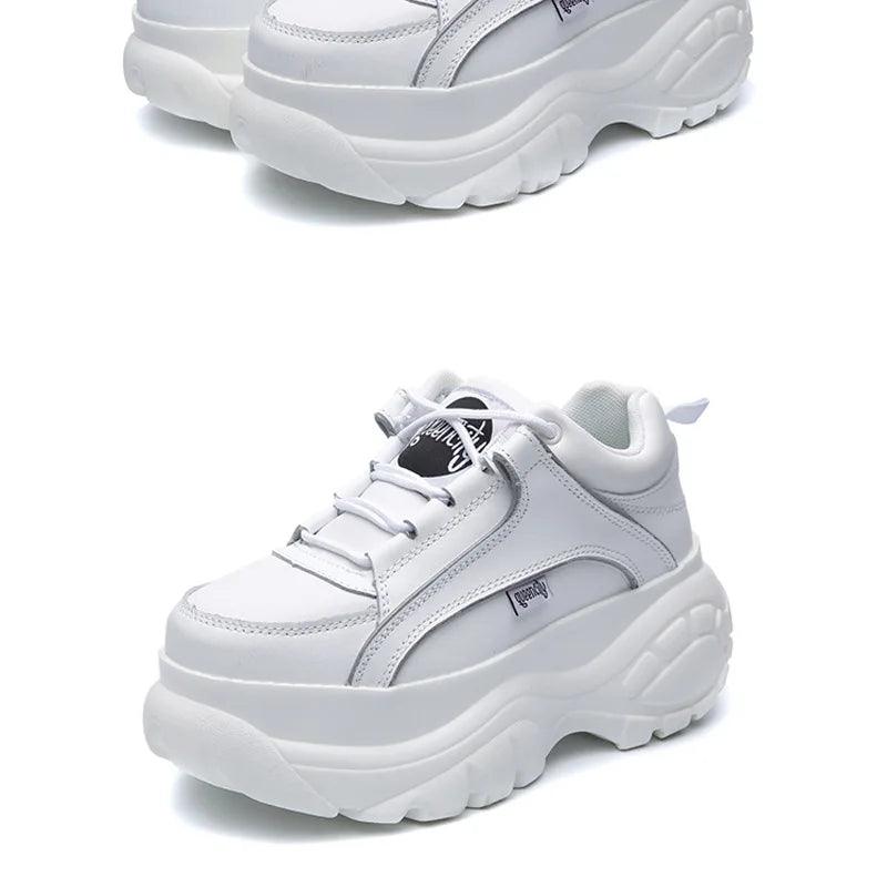 2025 designer women platform casual buffalo sneakers low-top light 6cm sole breathable shoes outdoor white tennis