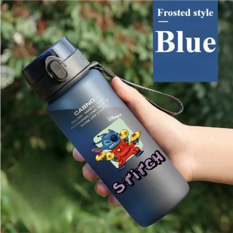 1000ML Stitch Angel Cartoon Water Cup Portable Plastic Large Capacity Cartoon Figures Clear Cup Outdoor Sports Water Chil Cift