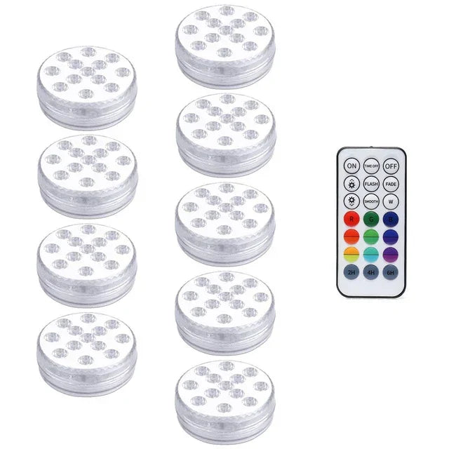 13 LEDs Magnetic Submersible LED Light Waterproof Underwater Light USB Rechargeable Swimming Pool Night Lamp With Suction Cups