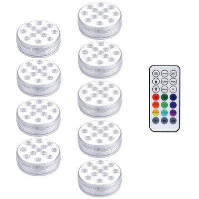 13 LEDs Magnetic Submersible LED Light Waterproof Underwater Light USB Rechargeable Swimming Pool Night Lamp With Suction Cups