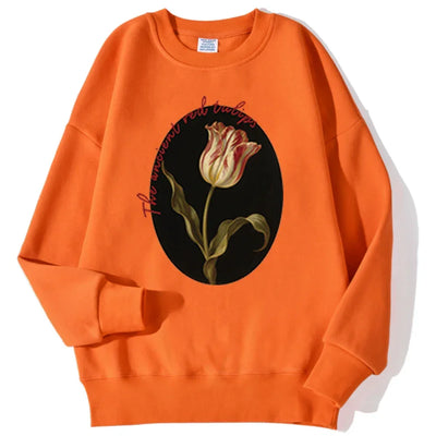 The Ancient Red Tulips Design Women Tops