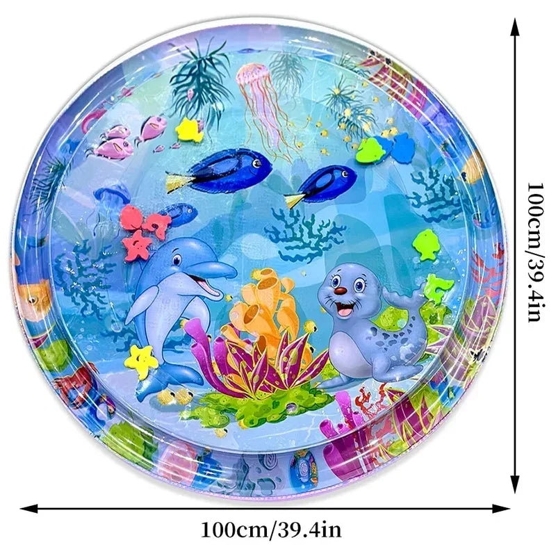 ROOXIN Baby Water Play Mat Inflatable Cushion PVC Infant Toddler Water Pad For Kids Outdoor Summer Playing Water Mat Water