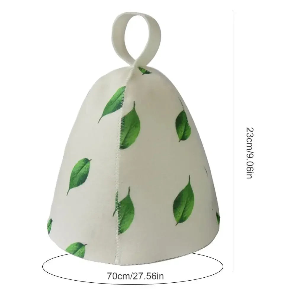 sauna Anti Heat Sauna Hat Thicken Wool Felt Shower Cap Women Men Steam Bath Shower Hair Turban Quickly Towel Drying Towel Hats