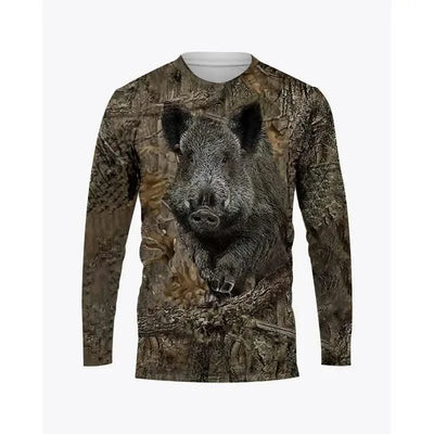 Men's Long Sleeve T-shirt 3D Camouflage Printed T-shirts Hunting Animals T Shirts Casual Tshirt Ropa hombre Tops Tshirt Outdoors