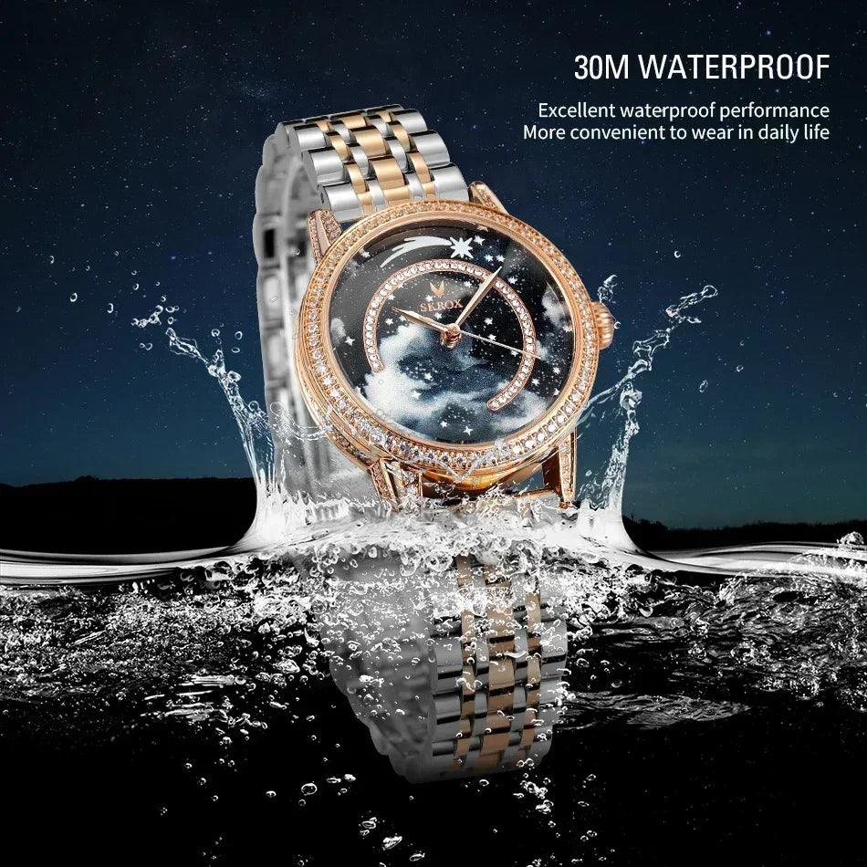 2024 high end luxury diamond watch women mechanical automatic movement ladies watches stainless steel fashion women’s