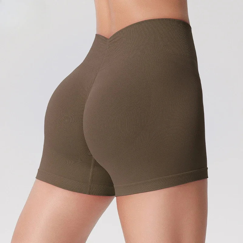 Seamless Scrunch Running Sport Shorts Women