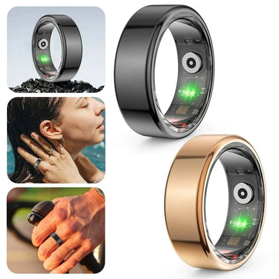 R02 Smart Ring Military Grade Titanium IP68 & 3ATM Waterproof Sleep Heart Rate Health Monitoring Multi-sport Modes Tracker Ring