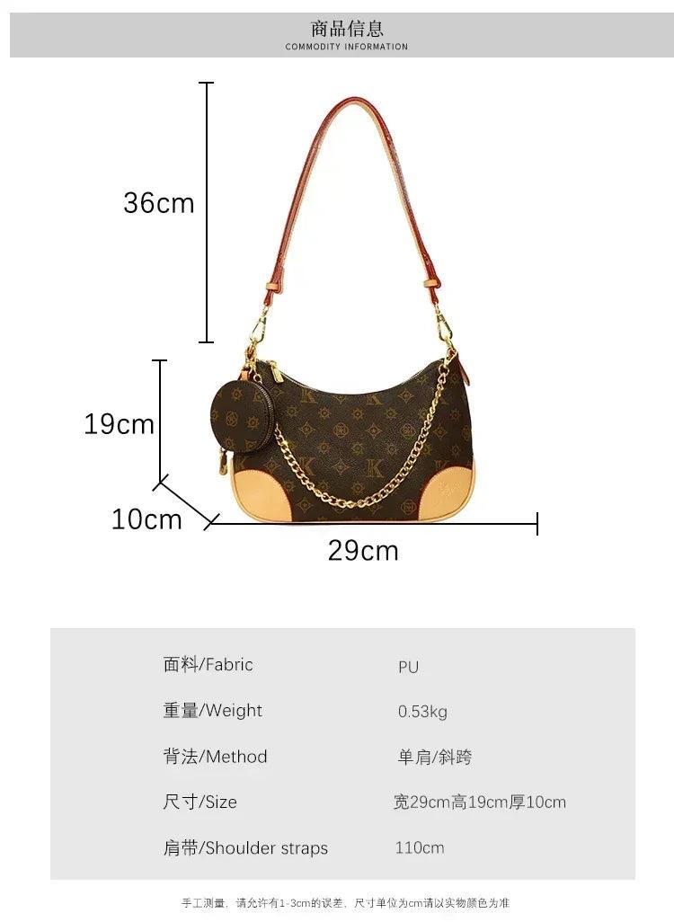Famous designer elegant handbags leather for women ladies crossbody shoulder bag classic popular and lightweight