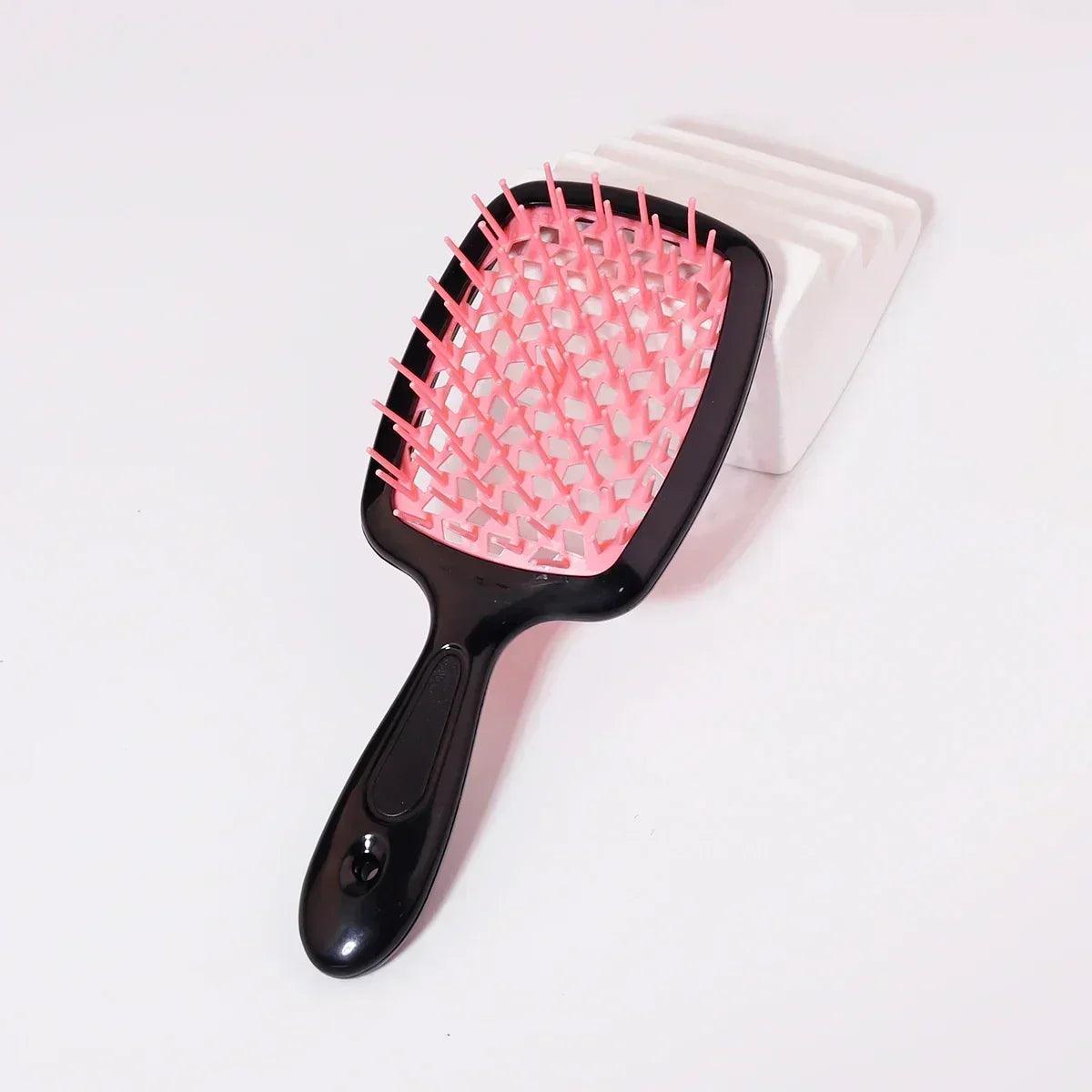 1 piece of mesh hollow massage comb straight hair styling brush drying special for real wigs