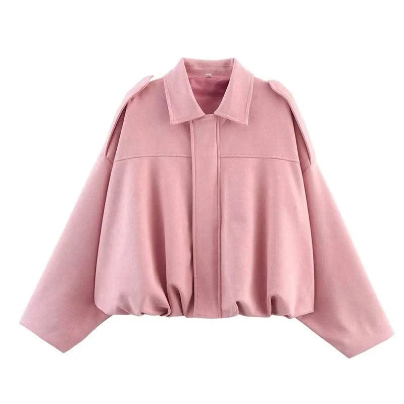 Women's Bomber Jackets Coats Loose Coats Vintage Female Outerwear Chic Tops