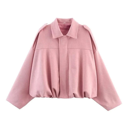 Women's Bomber Jackets Coats Loose Coats Vintage Female Outerwear Chic Tops