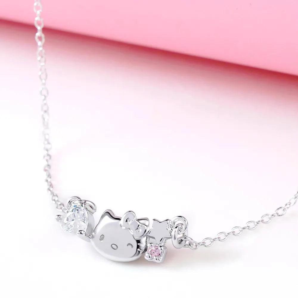 Sanrios luxury necklaces anime hellokitty cinnamoroll clavicle chain necklace for women jewelry wedding party birthday