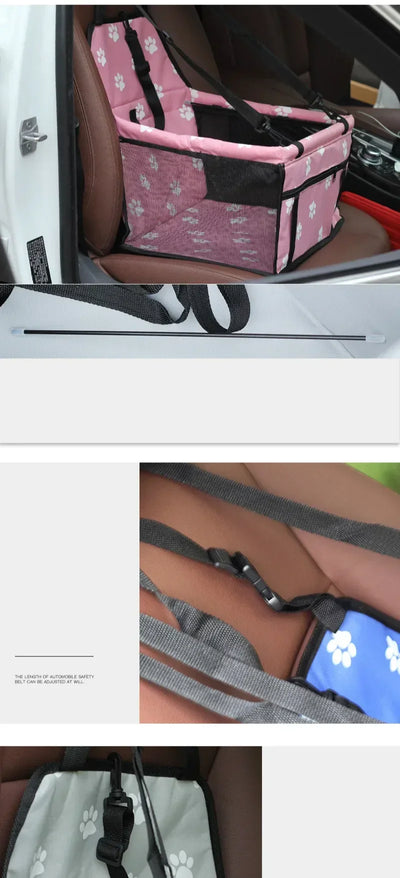 Pet Dog Car Carrier Seat Bag Waterproof Basket Folding Hammock Pet Carriers Bag For Small Cat Dogs Safety Travelling Mesh