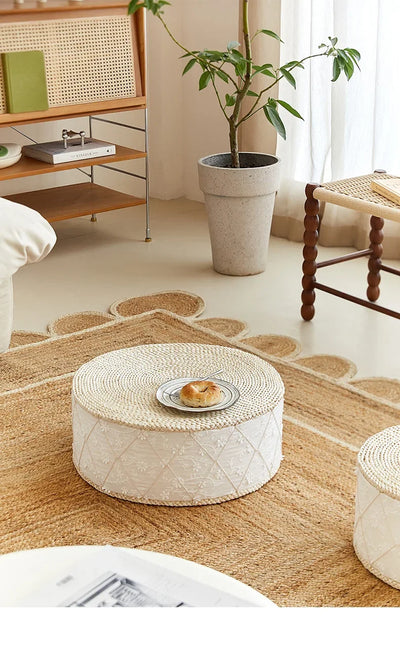 Cushion Not Collapse Home Floor Round Stool Thickened Lumbar Support Seat Cushion Straw Cushion New Arrival Bestseller Gift