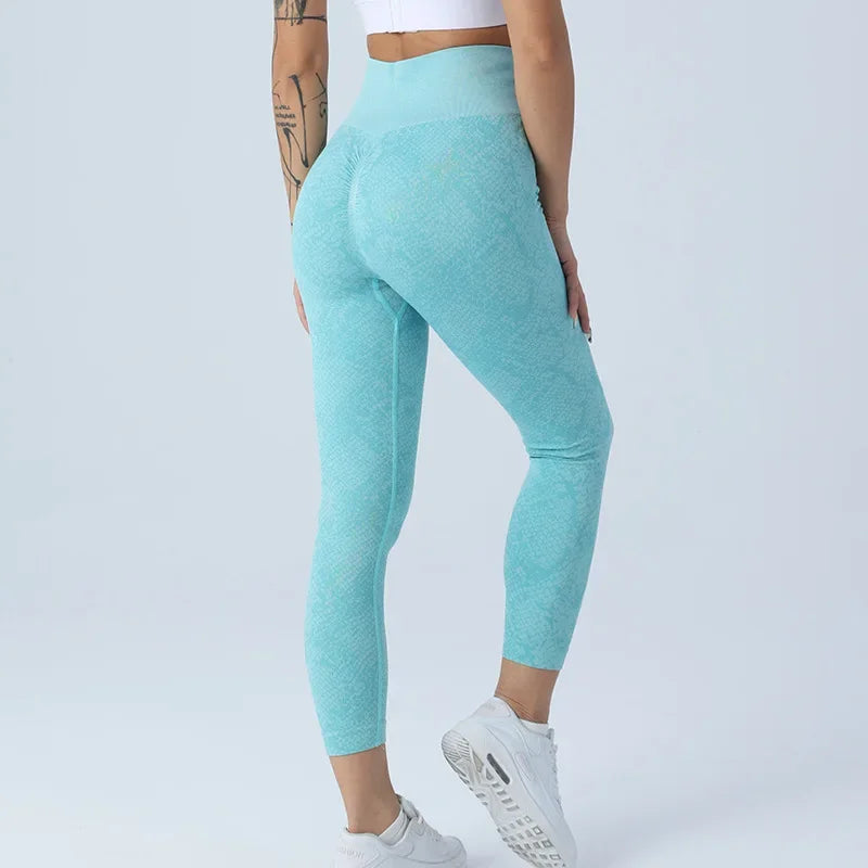 Seamless Tie Dye Leggings Women