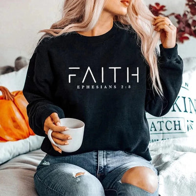 Trendy Faith Sweatshirt Bible Verse Shirt Christian For Women
