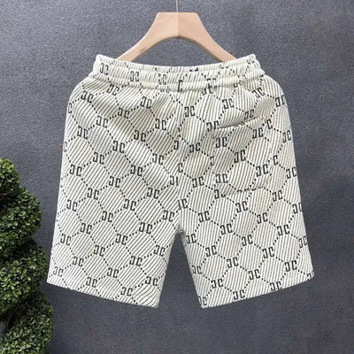 Men's Clothing New Shorts Summer Loose Fit Letter Jacquard 5-Inch Casual Trendy Versatile Streetwear Fashion