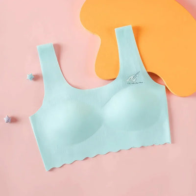 Girls Bra Breathable Sports Training Bras Teenagers  Seamless Underwear Solid Color Crop Tops  Big Children's Tank Top