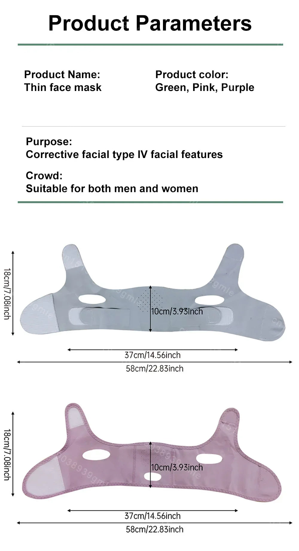 New Reusable Face Slimming Bandage Women V Line Face Shaper Chin Cheek Lift Up Belt Facial Massage Strap Skin Care Beauty Tools